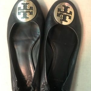 Tory Burch black Reva ballet flats